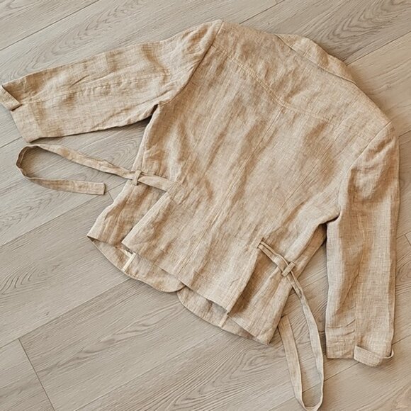 Molton Linen Blend Blazer Medium - Picture 8 of 16